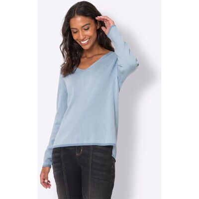 heine Feinstrickpullover hellblau-bleu-gemustert 46 female heine Feinstrickpullover hellblau-bleu-gemustert 46 female