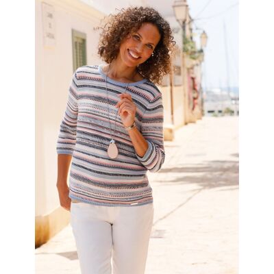 Witt Streifenpullover flamingo-bleu-geringelt 36 female Witt Streifenpullover flamingo-bleu-geringelt 36 female