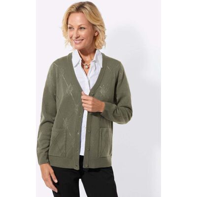 Witt Ajourstrickjacke khaki 38 female Witt Ajourstrickjacke khaki 38 female