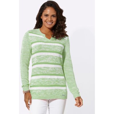 Witt Langarm-Pullover reseda-weiß-gemustert 44 female Witt Langarm-Pullover reseda-weiß-gemustert 44 female