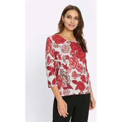 Witt Rundhalsshirt ecru-rot-bedruckt 50 female Witt Rundhalsshirt ecru-rot-bedruckt 50 female