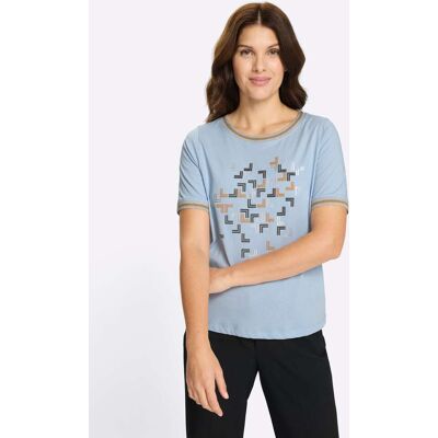Witt Kurzarmshirt hellblau-camel 50 female Witt Kurzarmshirt hellblau-camel 50 female