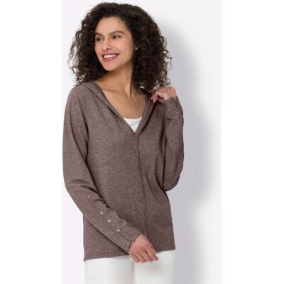 heine Kapuzenstrickjacke dunkeltaupe-meliert 46 female heine Kapuzenstrickjacke dunkeltaupe-meliert 46 female