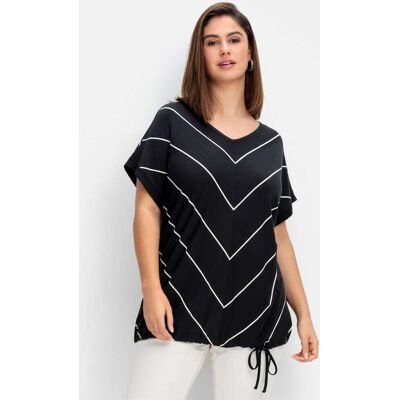 sheego Streifenshirt schwarz-weiß 48/50 female sheego Streifenshirt schwarz-weiß 48/50 female
