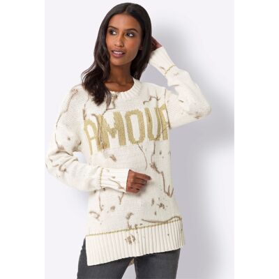 heine Strickpullover sand-gemustert 44 female heine Strickpullover sand-gemustert 44 female