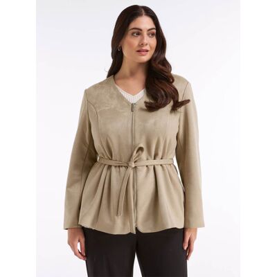 sheego Jacke beige 54 female sheego Jacke beige 54 female