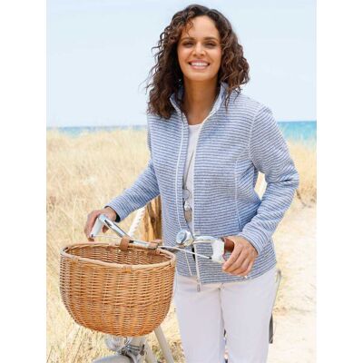 Witt Strickfleecejacke jeansblau-meliert 36 female Witt Strickfleecejacke jeansblau-meliert 36 female