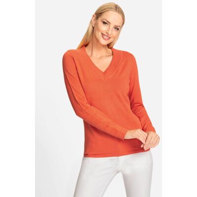 heine V-Ausschnitt-Pullover orange 44 female heine V-Ausschnitt-Pullover orange 44 female