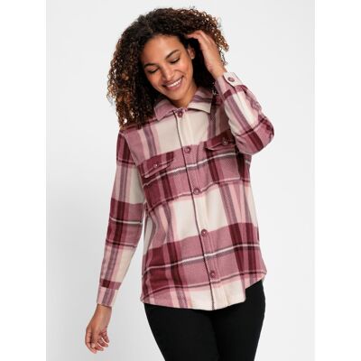 Witt Fleecejacke champagner-bordeaux-kariert 42 female Witt Fleecejacke champagner-bordeaux-kariert 42 female