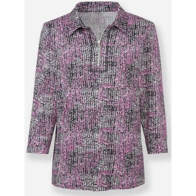 Witt Poloshirt orchidee-ecru-bedruckt 48 female Witt Poloshirt orchidee-ecru-bedruckt 48 female