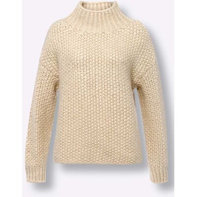 heine Stehkragenpullover sand-champagner-meliert 34 female heine Stehkragenpullover sand-champagner-meliert 34 female