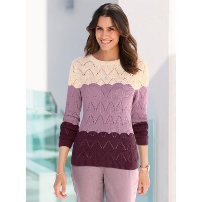 Witt Ajourpullover burgund-mauve-gemustert 46 female Witt Ajourpullover burgund-mauve-gemustert 46 female