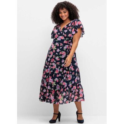 sheego by Joe Browns Chiffonkleid blau gemustert 52 female sheego by Joe Browns Chiffonkleid blau gemustert 52 female
