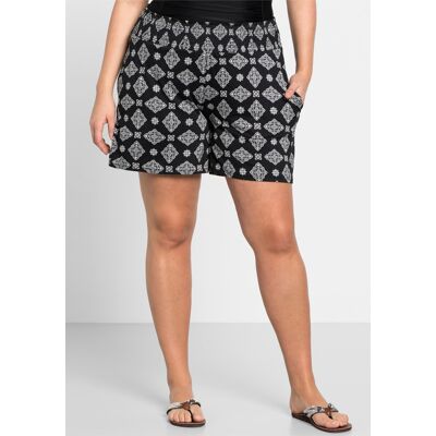 sheego Shorts schwarz bedruckt 46 female sheego Shorts schwarz bedruckt 46 female