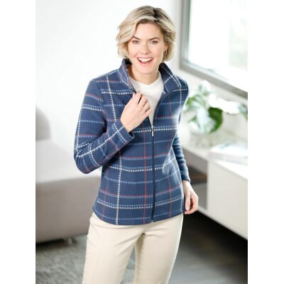 Witt Fleecejacke rauchblau-sand-kariert 42 female Witt Fleecejacke rauchblau-sand-kariert 42 female