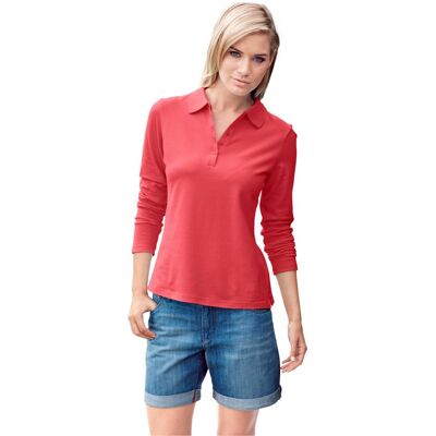 HEINE Modell 48 Orange Poloshirt - Damen, Langarm HEINE Modell 48 Orange Poloshirt - Damen, Langarm