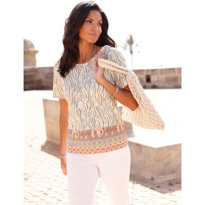 Witt Print-Shirt sand-schwarz-bedruckt 54 female Witt Print-Shirt sand-schwarz-bedruckt 54 female