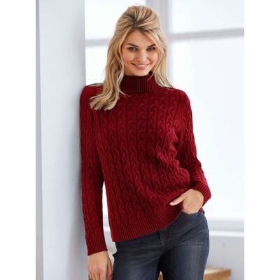 heine Feinstrickpullover dunkelrot 42 female heine Feinstrickpullover dunkelrot 42 female