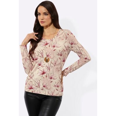 Witt Langarmshirt hortensie-bordeaux-bedruckt 42 female Witt Langarmshirt hortensie-bordeaux-bedruckt 42 female