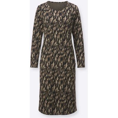 Witt Jerseykleid schwarz-braun-gemustert 52 female Witt Jerseykleid schwarz-braun-gemustert 52 female