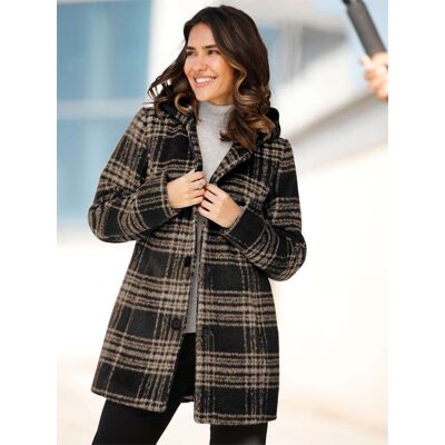 Marke Modell - Karo-Muster - Mit Kapuze - Outdoorjacke Marke Modell - Karo-Muster - Mit Kapuze - Outdoorjacke