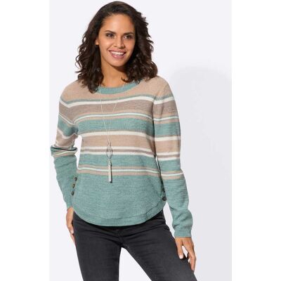 Witt Langarm-Pullover jade-sesam-geringelt 40 female Witt Langarm-Pullover jade-sesam-geringelt 40 female