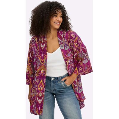 sheego by Joe Browns Blusenjacke magenta-lila-gemustert 52/54 female sheego by Joe Browns Blusenjacke magenta-lila-gemustert 52/54 female