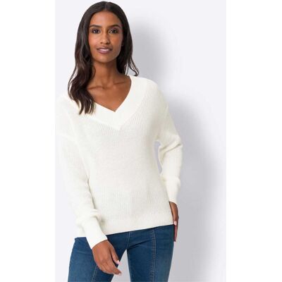 heine V-Ausschnitt-Pullover ecru 40 female heine V-Ausschnitt-Pullover ecru 40 female