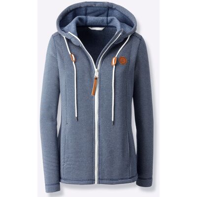 Witt Fleecejacke dunkelblau-ecru-geringelt 54 female Witt Fleecejacke dunkelblau-ecru-geringelt 54 female