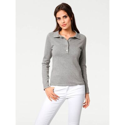 heine Polopullover grau-melange 46 female heine Polopullover grau-melange 46 female