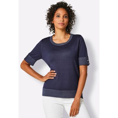CREATION L PREMIUM Kurzarmpullover marine 40 female CREATION L PREMIUM Kurzarmpullover marine 40 female