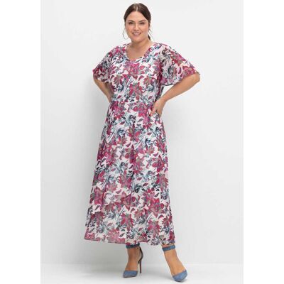 sheego Chiffonkleid beere-gemustert 40 female sheego Chiffonkleid beere-gemustert 40 female