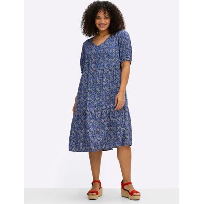 sheego Tunikakleid royalblau-sesam 48 female sheego Tunikakleid royalblau-sesam 48 female