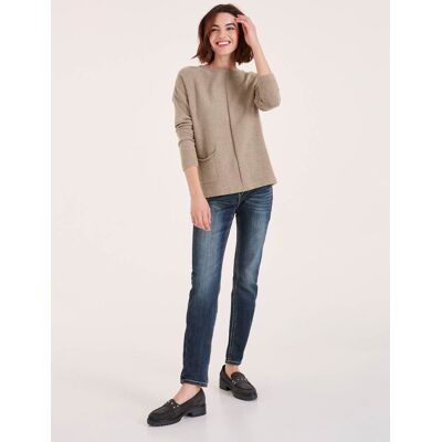 heine Strickpullover taupe 34 female heine Strickpullover taupe 34 female