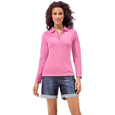 HEINE 42 Pink Langarm-Poloshirt - Poloshirt HEINE 42 Pink Langarm-Poloshirt - Poloshirt