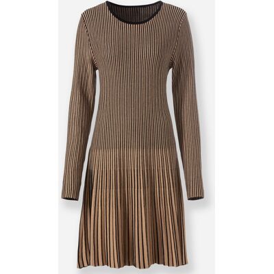 heine Strickkleid camel-schwarz-gestreift 42 female heine Strickkleid camel-schwarz-gestreift 42 female