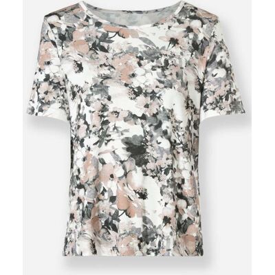 Witt Kurzarmshirt ecru-hortensie-bedruckt 38 female Witt Kurzarmshirt ecru-hortensie-bedruckt 38 female