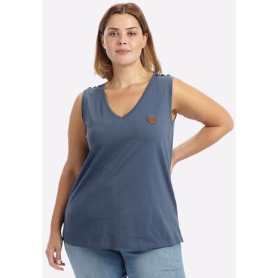 sheego Shirttop rauchblau 58 female sheego Shirttop rauchblau 58 female