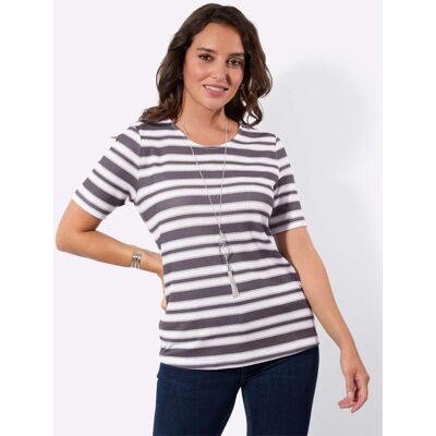 Witt Kurzarmshirt anthrazit-weiß-geringelt 54 female Witt Kurzarmshirt anthrazit-weiß-geringelt 54 female