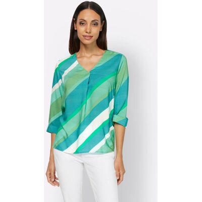 HEINE Modell 40 V-Ausschnitt Gemusterte Bluse - Bluse HEINE Modell 40 V-Ausschnitt Gemusterte Bluse - Bluse