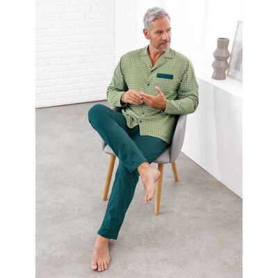KINGsCLUB Pyjama grün-bedruckt 60/62 male KINGsCLUB Pyjama grün-bedruckt 60/62 male