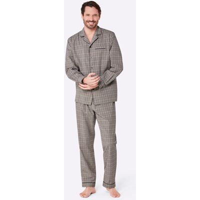 KINGsCLUB Pyjama beige-marine-kariert 60/62 male KINGsCLUB Pyjama beige-marine-kariert 60/62 male