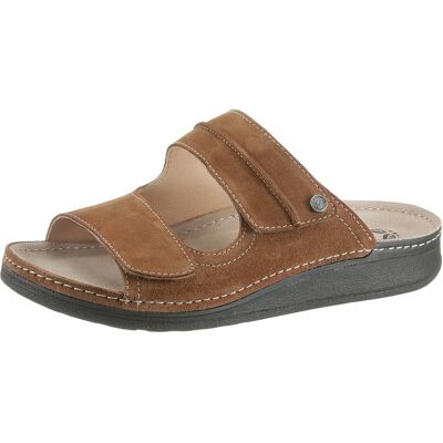 Mubb Cognac Veloursleder Weitpassend Sandalen Mubb Cognac Veloursleder Weitpassend Sandalen