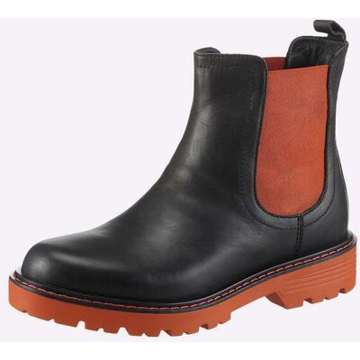 heine Stiefelette schwarz-orange 36 female heine Stiefelette schwarz-orange 36 female