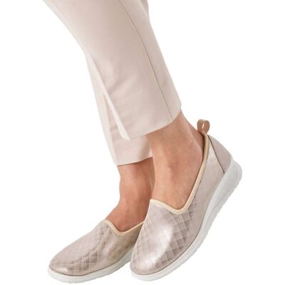 airsoft comfort+ Slipper beige-kariert 37 female airsoft comfort+ Slipper beige-kariert 37 female