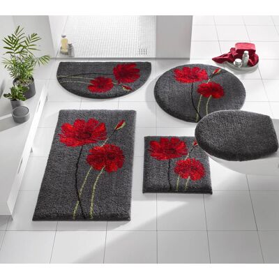 Grund Badgarnitur anthrazit-rot 80x150 cm - rechteckig unisex Grund Badgarnitur anthrazit-rot 80x150 cm - rechteckig unisex