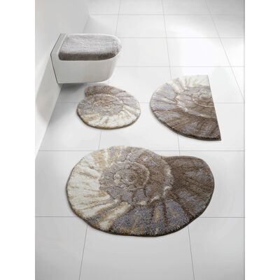 GRUND Beigefarbene runde Badematte - Rutschfest, 50x60cm GRUND Beigefarbene runde Badematte - Rutschfest, 50x60cm