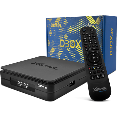 Xsarius DBOX 2 4K UHD Android IP-Receiver H.265, HDR10+, Bluetooth, Dual-WiFi, Dolby Digital Xsarius DBOX 2 4K UHD Android IP-Receiver H.265, HDR10+, Bluetooth, Dual-WiFi, Dolby Digital