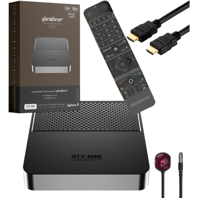 Gloriaforce RTX MINI 4K UHD Android 11 IP-Receiver HDR10+, Dual-WiFi, LAN, MicroSD, HDMI Gloriaforce RTX MINI 4K UHD Android 11 IP-Receiver HDR10+, Dual-WiFi, LAN, MicroSD, HDMI