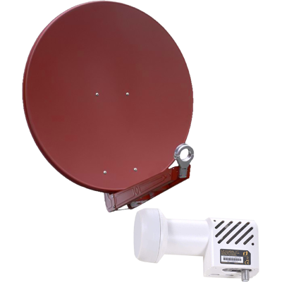 Gibertini OP 75 SE - Alu-Antenne - ziegelrot - 32 Teilnehmer mit Unicable-LNB Gibertini OP 75 SE - Alu-Antenne - ziegelrot - 32 Teilnehmer mit Unicable-LNB